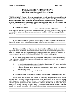 Disclosure and Consent Medical and Surgical Procedures English Dshs Texas  Form