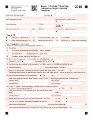  Form Ct 1065 2016