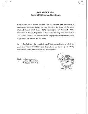 Utilization Certificate  Form