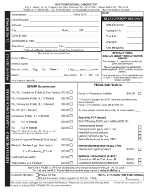 Texas Gi Panel Submission Form