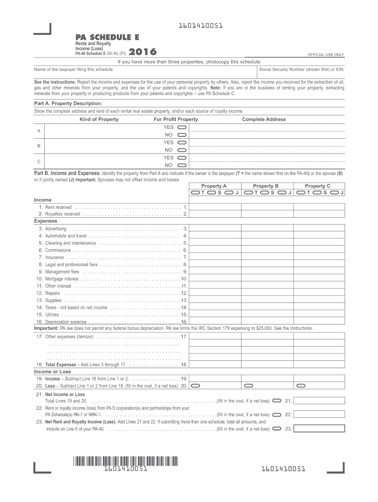Pennsylvania Tax Return PA 40 Revenue Pa Gov Fill Out and Sign