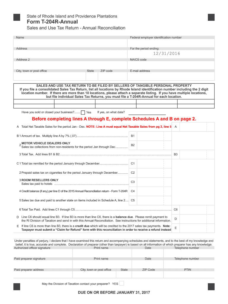  If You File a Consolidated Sales TaxReturn, List All Locations by Rhode Island Identification Number Including the 2 Digit Tax R 2018