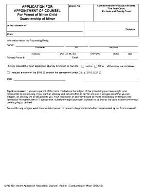 Get and Sign Ma Appointment Counsel Form 2015-2022
