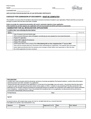 Dp Revalidation Checklist  Form