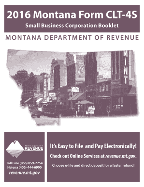 Montana Form CLT 4S Revenue Mt Gov Revenue Mt