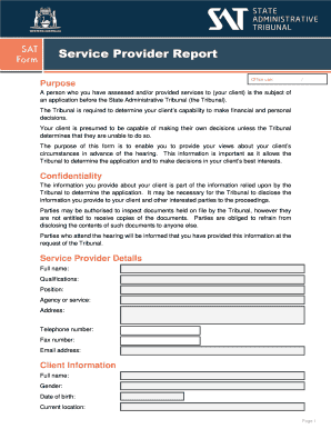 Au State Administrative Tribunal  Form