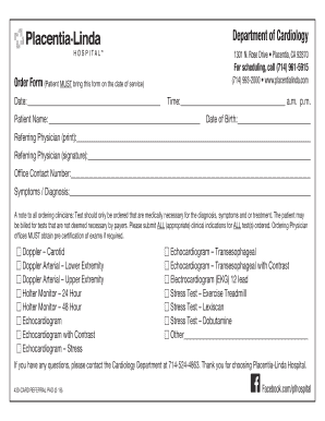  Cardiology Report Sample 2016