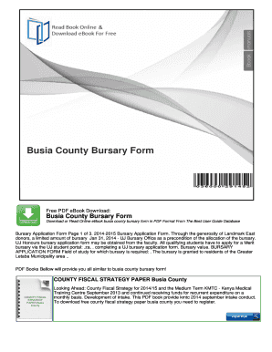 Busia County Bursary  Form
