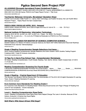 Pgdca Project File PDF Download  Form