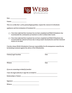 Early Debond Release Form DOC