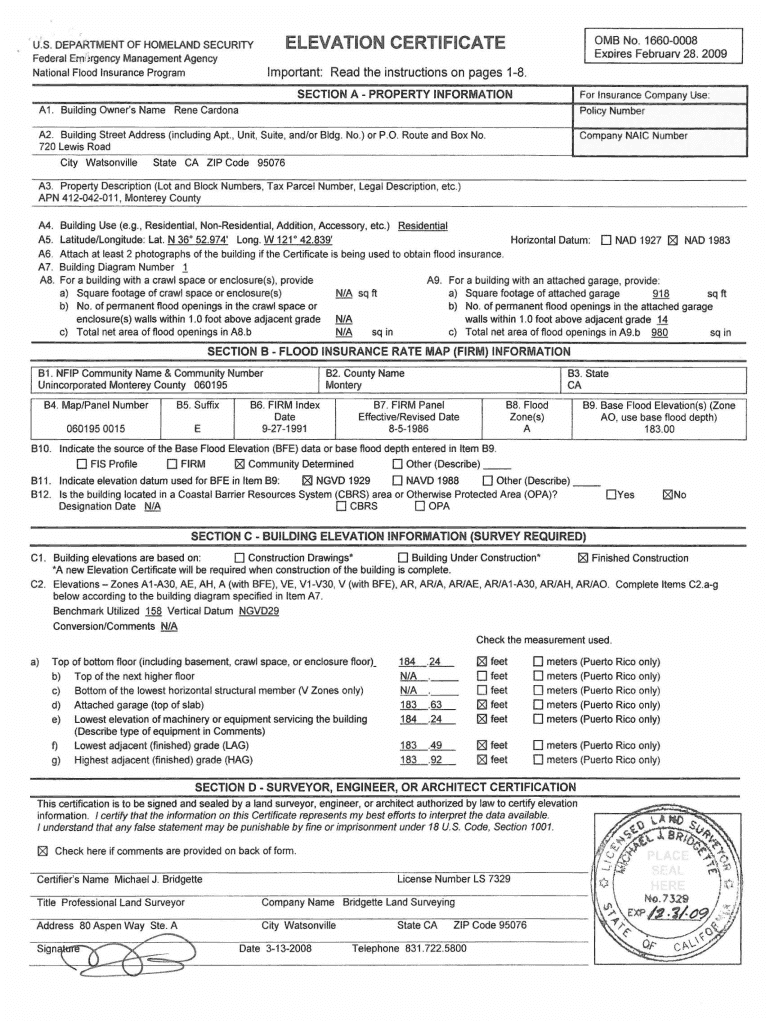 Omb No 1660 0008  Form