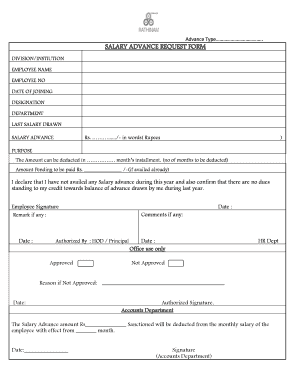 SALARY ADVANCE REQUEST FORM RIPS