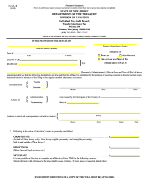 Transfer of Inheritance Form