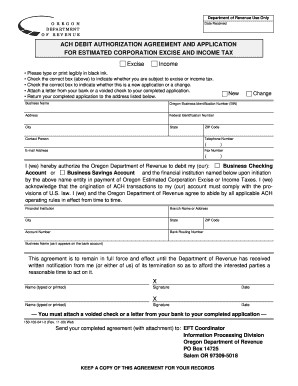 150 102 041, Estimated Corporation Excise &amp; Income ACH Debit Electronic Funds Transfer  Form
