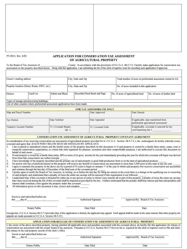  APPLICATION for CONSERVATION USE ASSESSMENT 2000