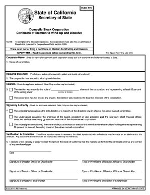 Changes to California Business Entity Filings Effective  Form