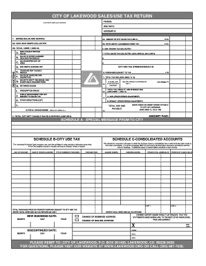 City of Lakewood Sales Tax  Form