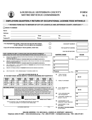 Form W 1