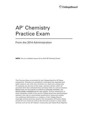 Ap Chemistry Multiple Choice PDF  Form