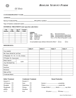 Boiler Form