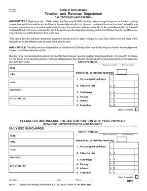 Daily Bed Return  Form