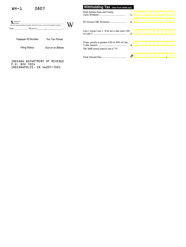  State Form 44468 Rps 2007