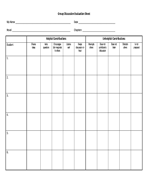 Gd Evaluation Sheet  Form