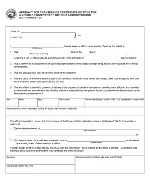 Indiana State Form 18733