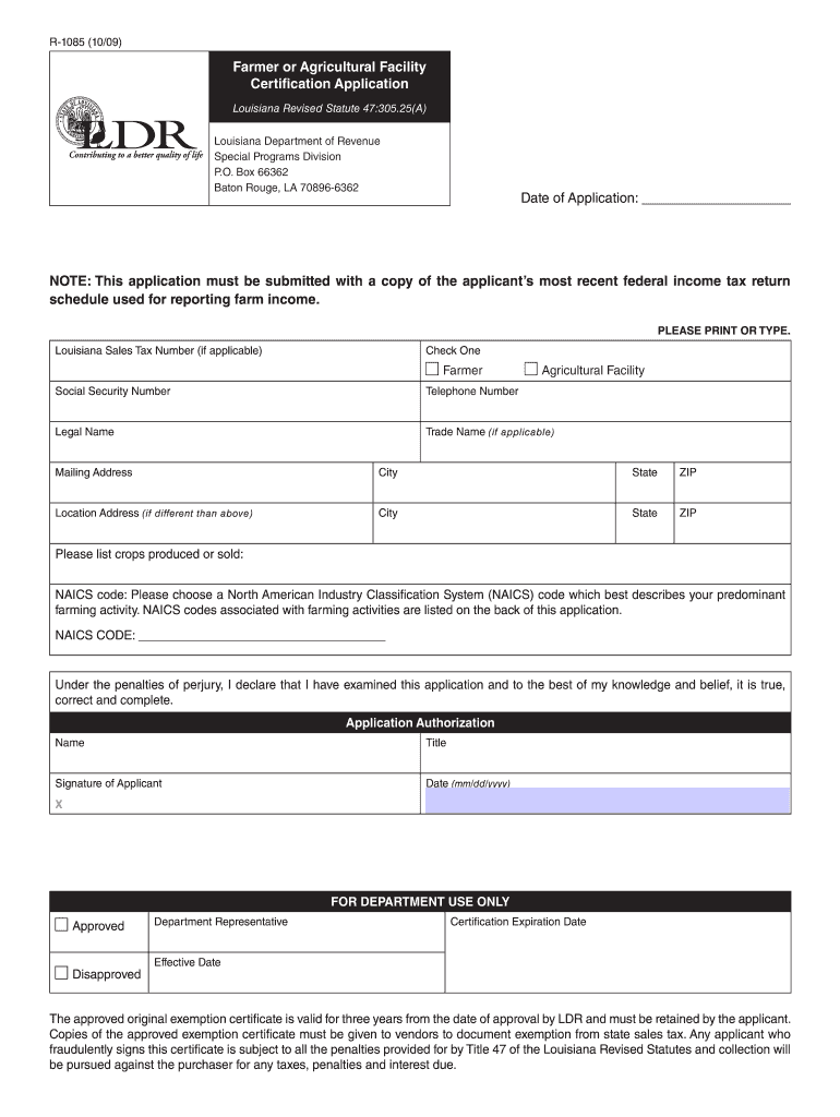 R 1085  Form