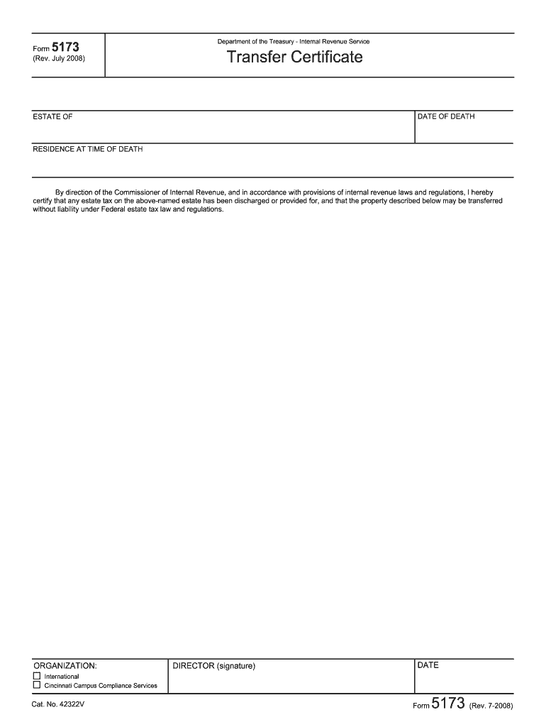  Irs Form 5173 2008-2024