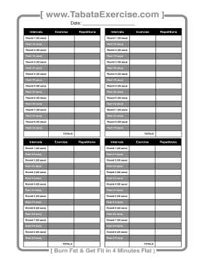 Tabata PDF  Form