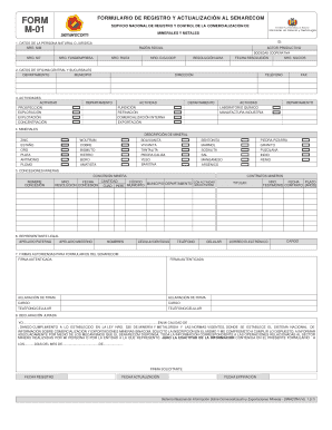 FORMULARIO DE REGISTRO Y ACTUALIZACI N AL SENARECOM Senarecom Gob