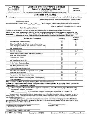 W7 Coa  Form