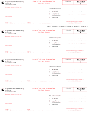 Form LST S Local Services Tax