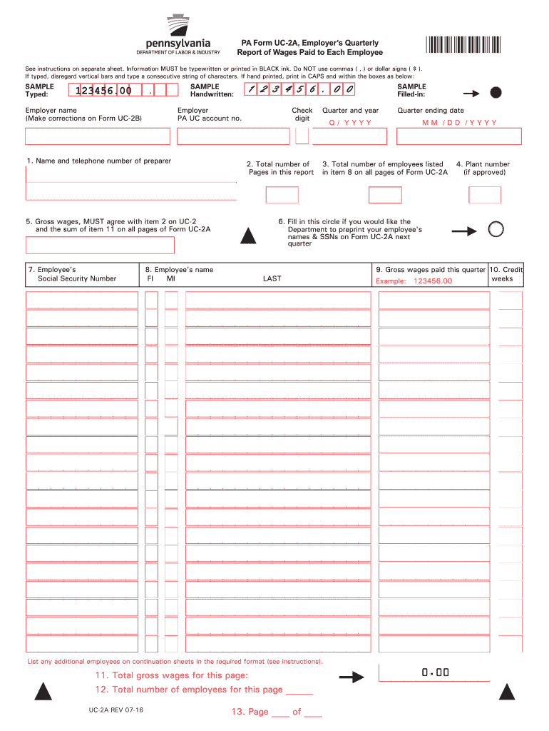  Uc2a Form Quarterly Form 2016-2024