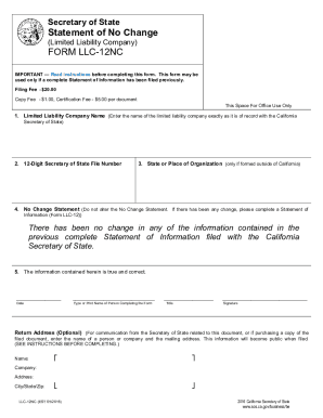 Llc 12nc  Form