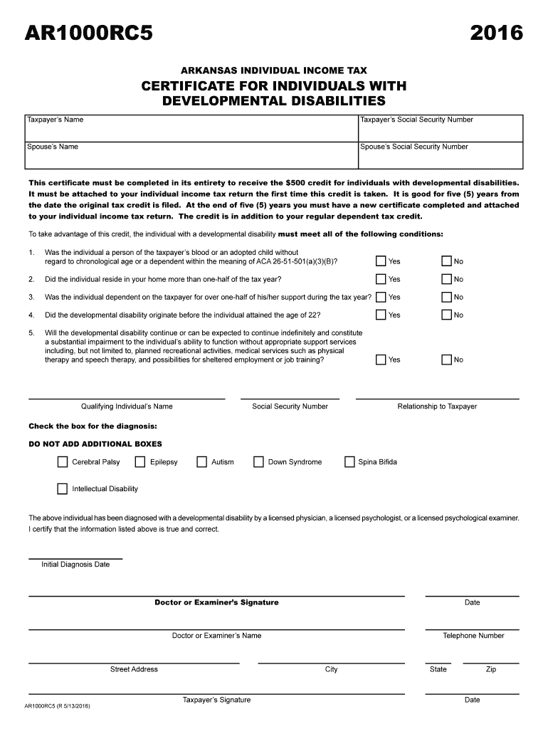  Ar1000rc5  Form 2016