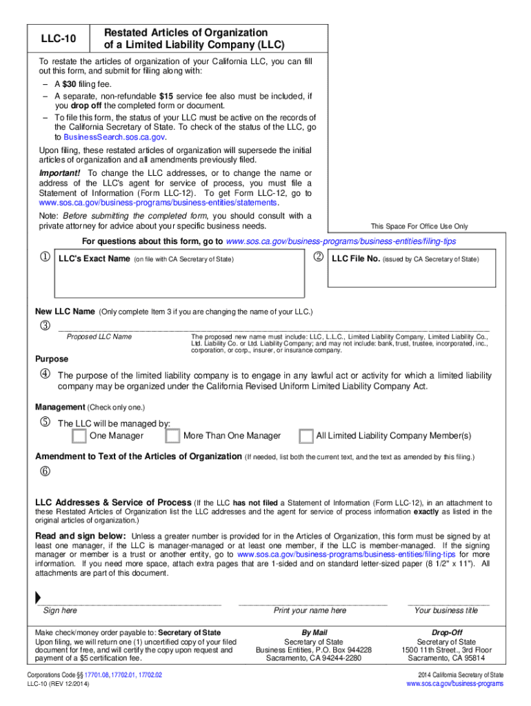 Llc 10  Form