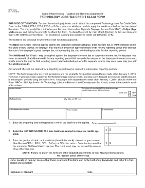  PURPOSE of THIS FORM to Claim the Technology Jobs Tax Credit, Attach This Completed Technology Jobs Tax Credit Claim 2016
