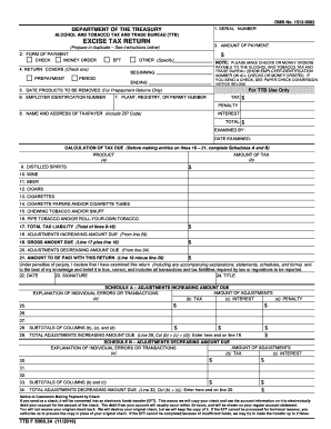 Ttb Excise Tax  Form