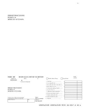 Idaho Income Tax Substitute Form Specifications