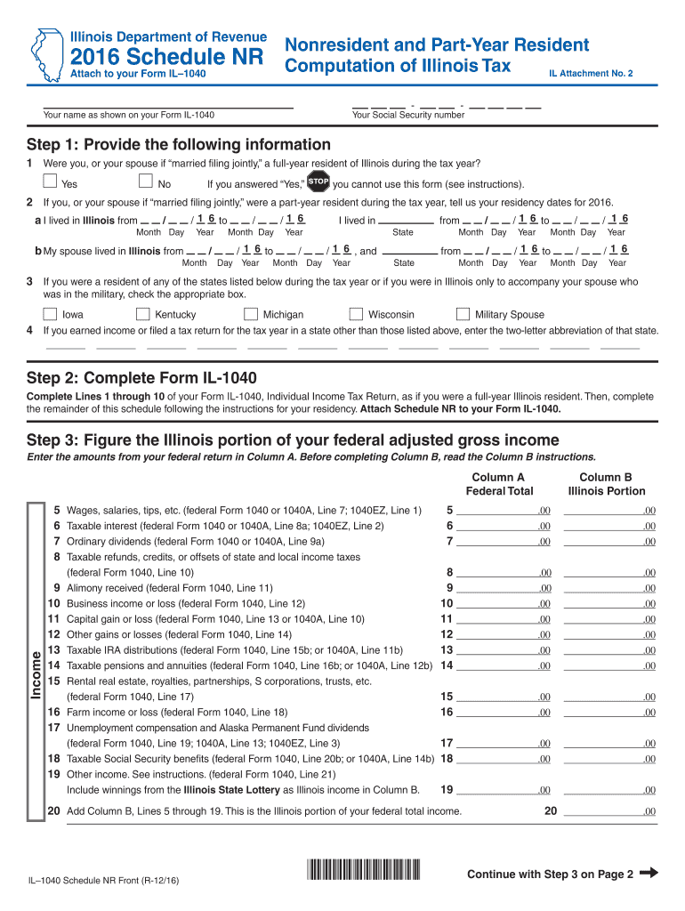 Attach to Your Form IL 1040