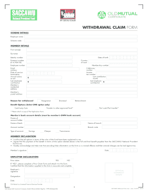 Saccawu Provident Fund  Form