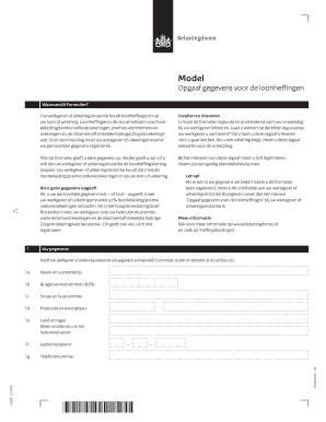  Loonbelastingverklaring Engels 2016-2024