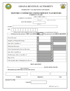 Domestic Tax Revenue Division  Form