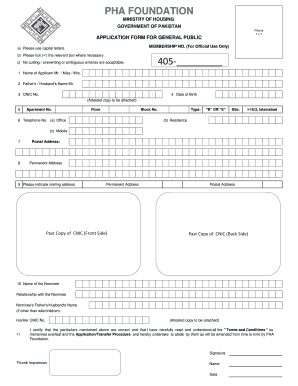 Pha Gov Pk Application Form