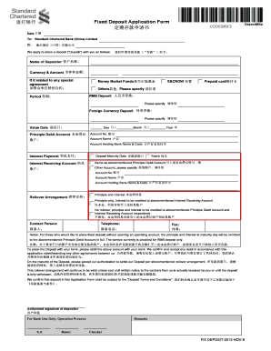 Fixed Deposit Form