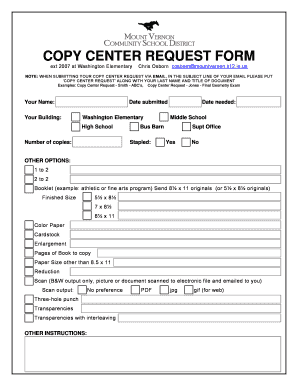 Copy Request Form