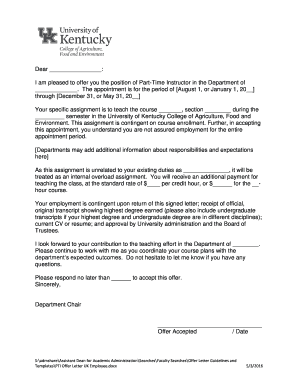 Uk Offer Letter PDF  Form