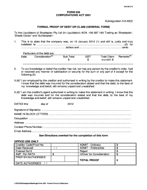 Form 535 PDF